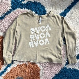 Size XS destroyed RVCA CROP CREW NECK